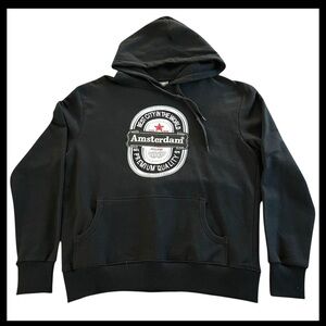 Amsterdam Designs Black Best City In The World Kangaroo Hoodie (L/XL)